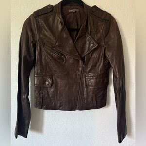 Vince Brown Leather Jacket